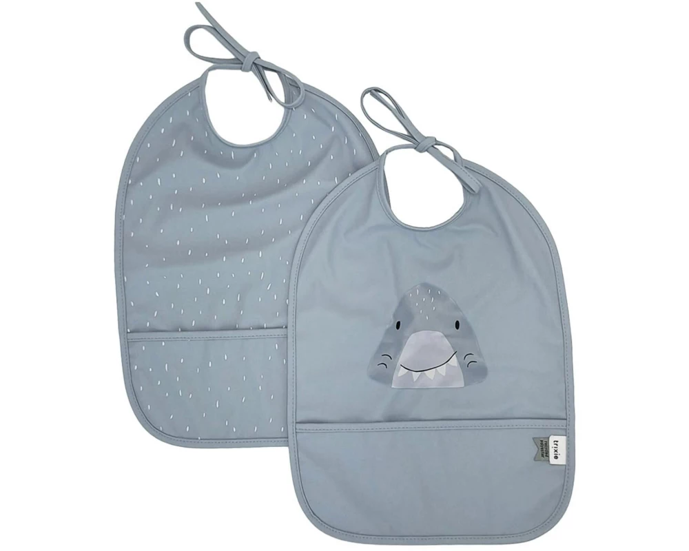 Trixie Lätzchen Hai 2er-pack, 36 x 27 cm