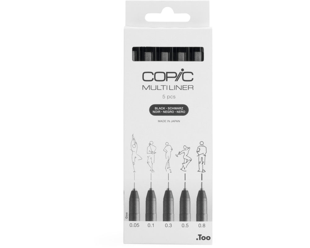 COPIC Multiliner 22075635 schwarz 5 Stück