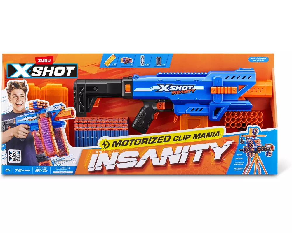 X-Shot Insanity Motorized Clip Blaster