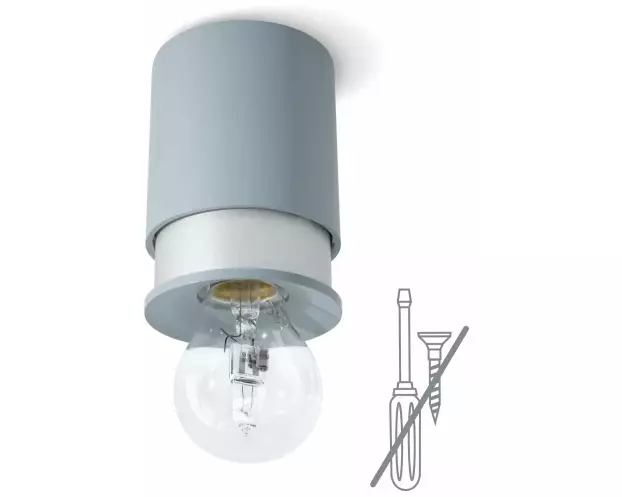 Twister Lighting Deckenleuchte Living 1x E27, Taupe