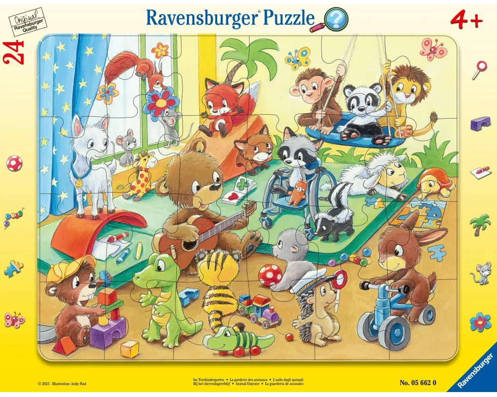 Kinderpuzzle 24 Teile - Im Tierkindergarten