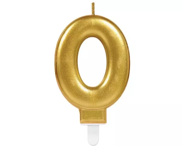 Amscan Zahlenkerze Nummer 0, 1 Stück
