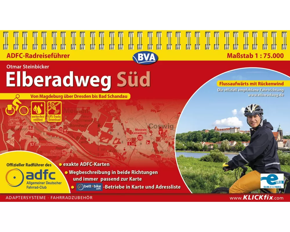 BVA ADFC Radreiseführer Elberadweg Süd