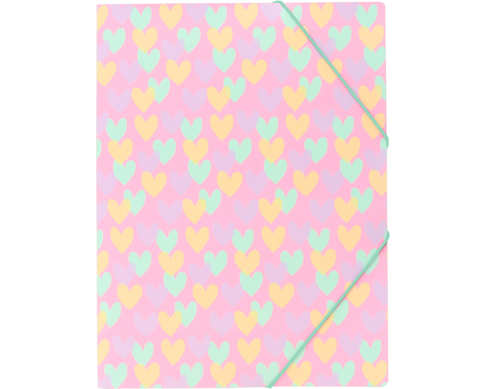 ANCOR Gummibandmappe A4 124149 B'Log Hearts