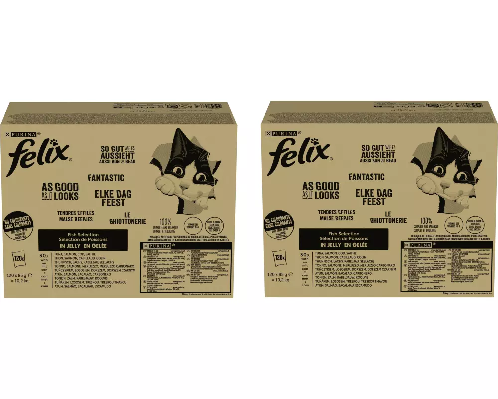 Felix Nassfutter AGAIL Fisch, 2 x 120 x 85 g
