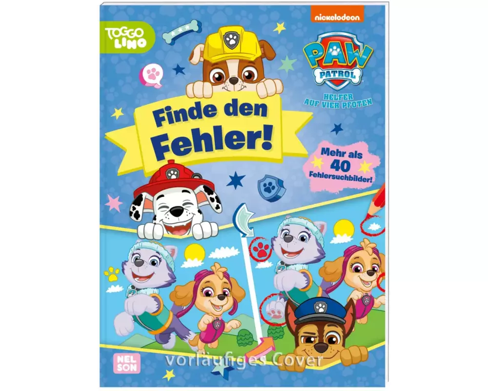 PAW Patrol Kindergartenheft: Finde den Fehler!