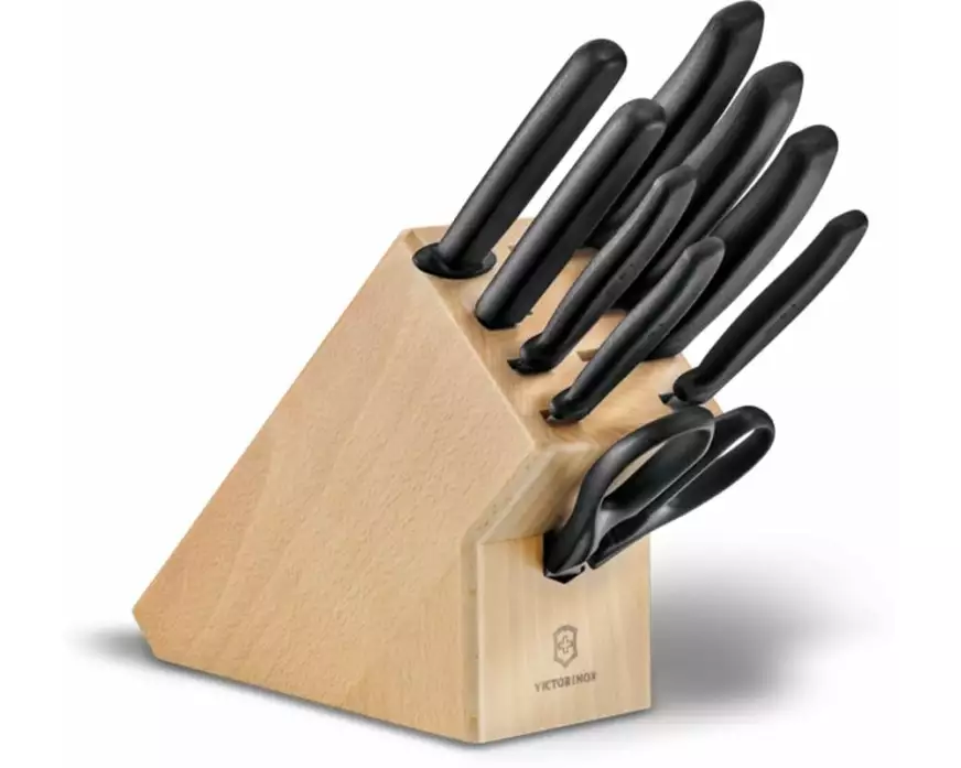 Victorinox Messerblock-Set mit Messer Swiss Classic 10-teilig, Nature