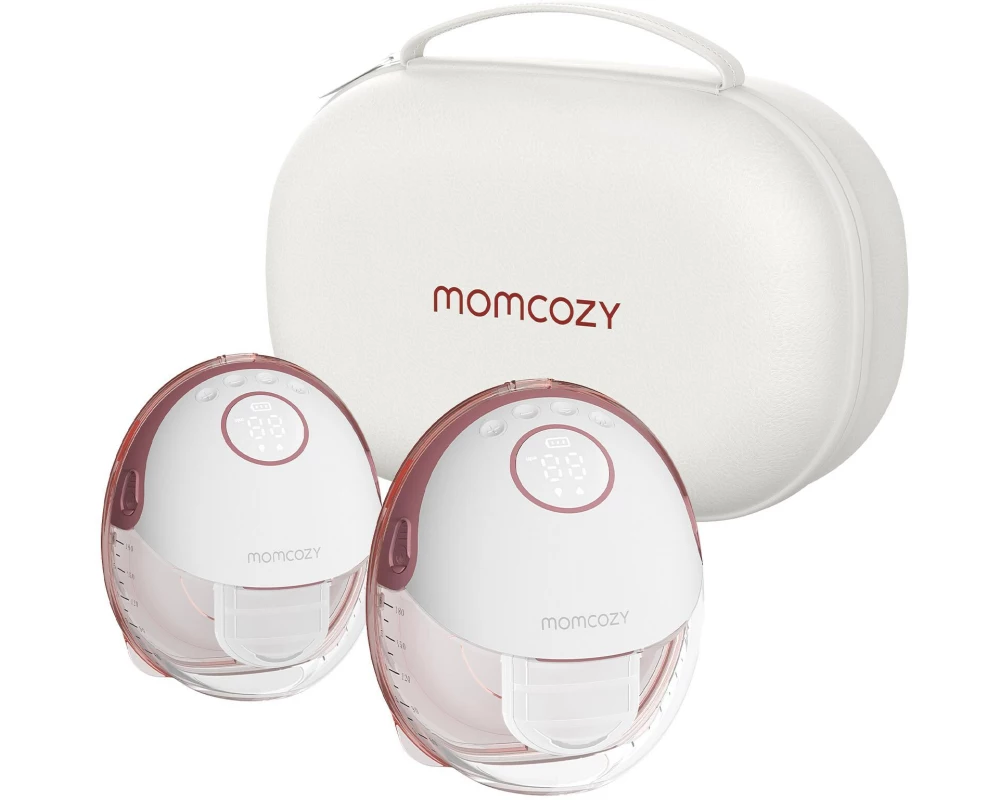 momcozy M6 Doppelte Milchpumpe maroon Elektrisch