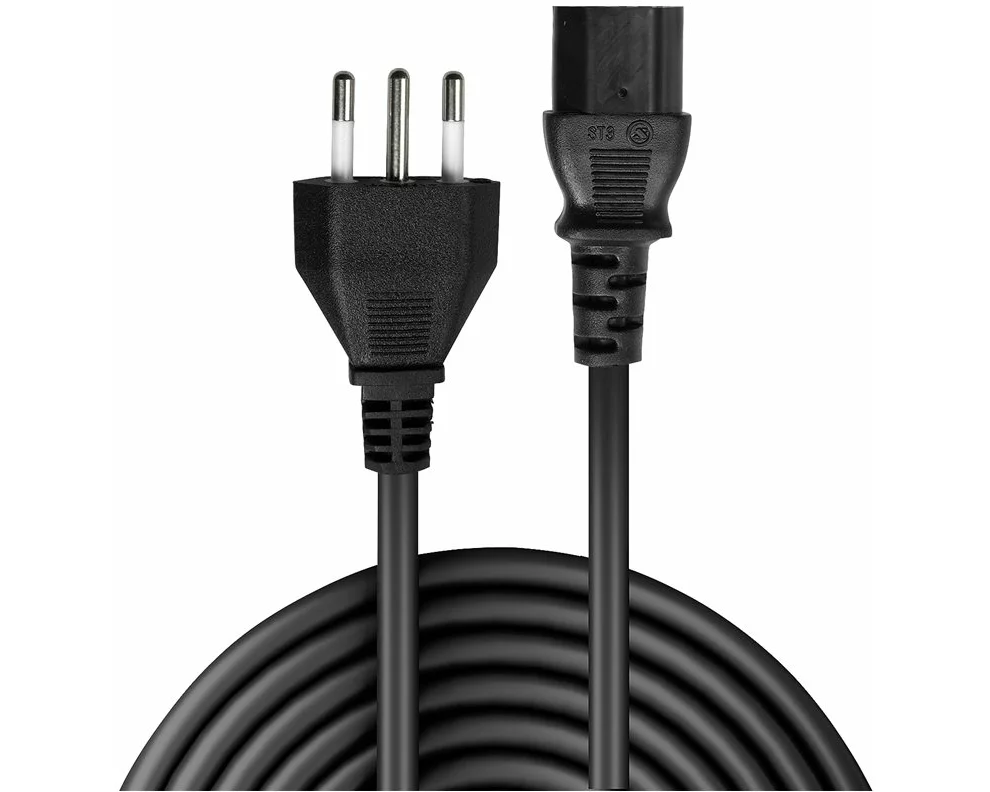 LINDY 5m IEC mains cable, italy Italian mains plug-IEC320 C13