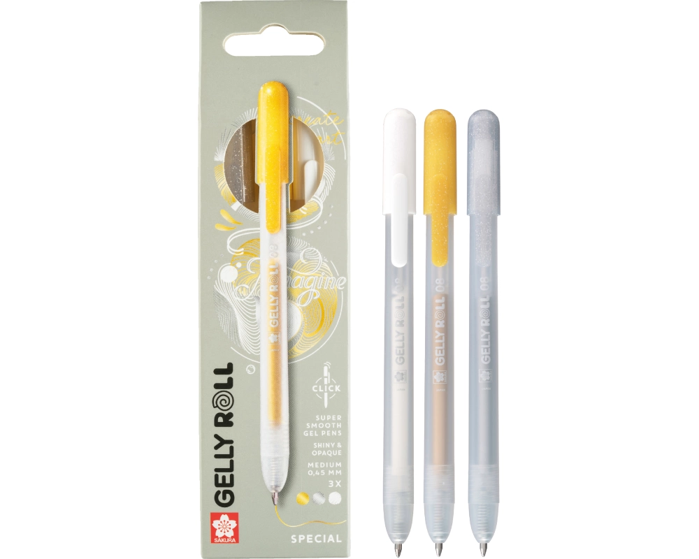 SAKURA Gelly Roll 0.8mm PXGBRAMIX3A Special, ass. 3 Stück