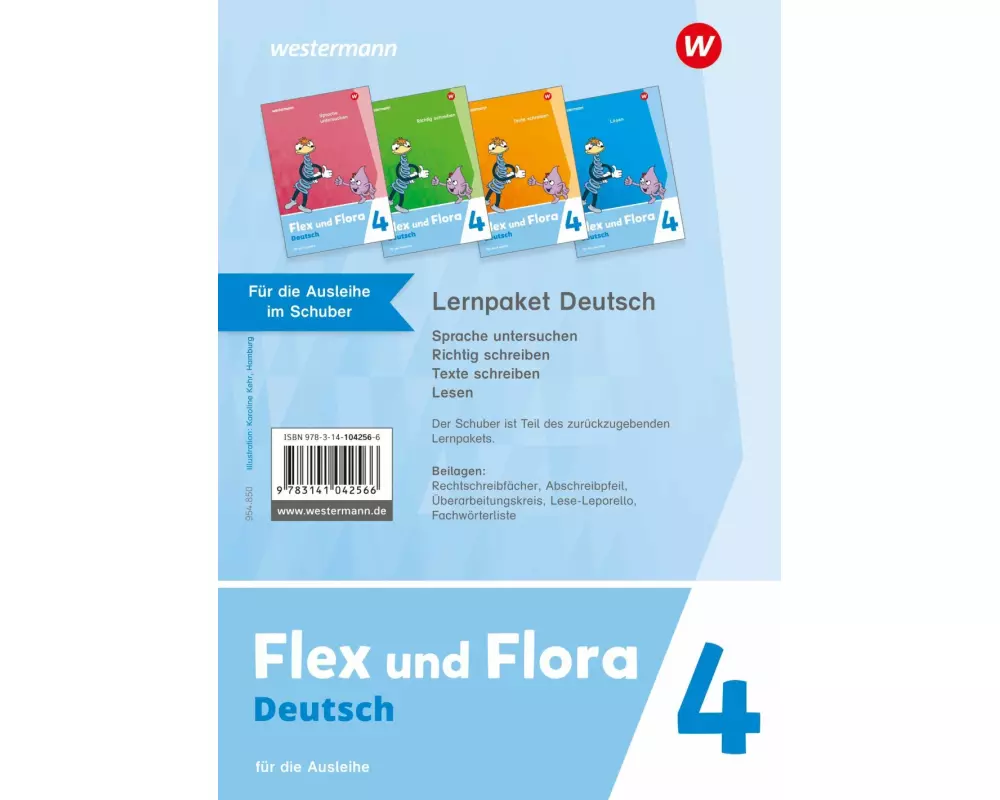 Flex und Flora 4. Lernpaket Deutsch 4 (Druckschrift) für Rheinland-Pfalz Für die Ausleihe