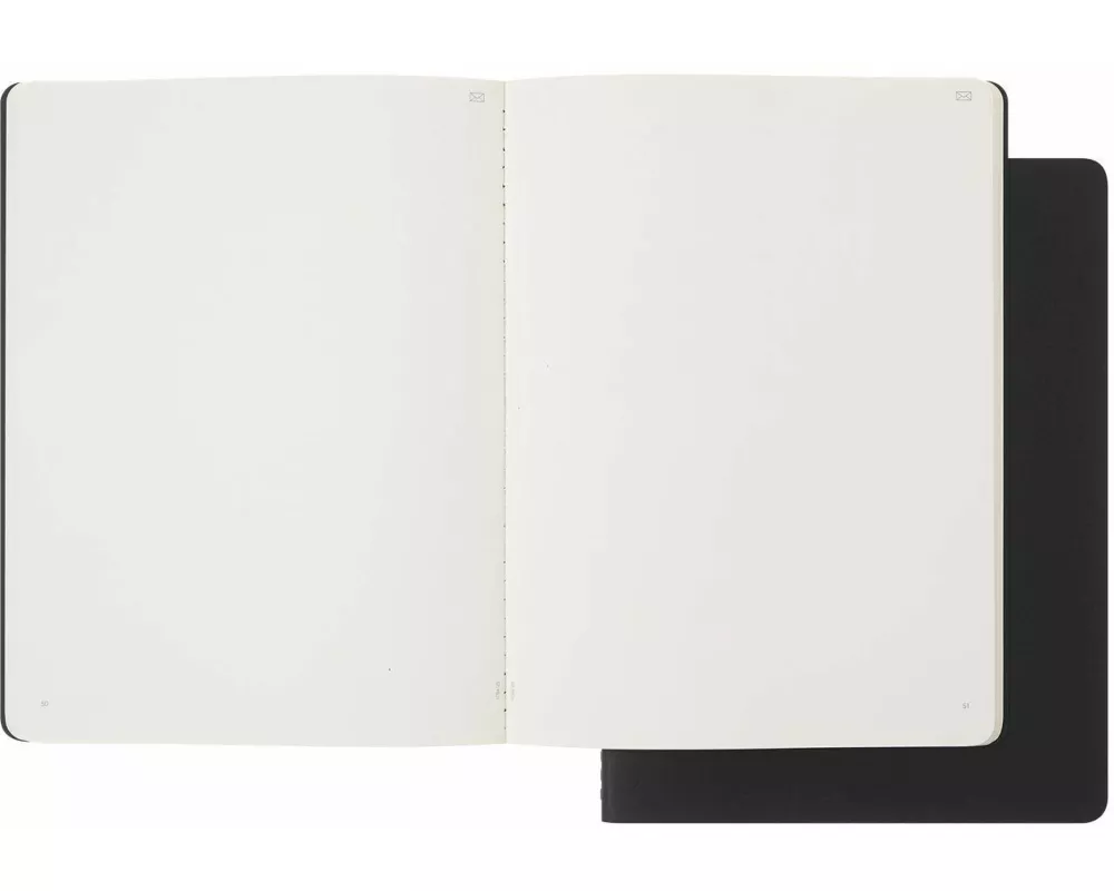 Moleskine Smart Cahier XL, Blanko, 2er Set, Schwarz