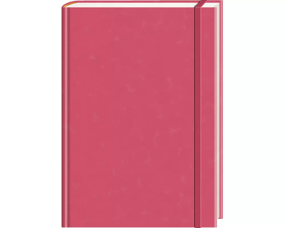 Anaconda Notizbuch/Notebook/Blank Book, punktiert, textiles Gummiband, pink, Hardcover (A5), 120g/m² Papier