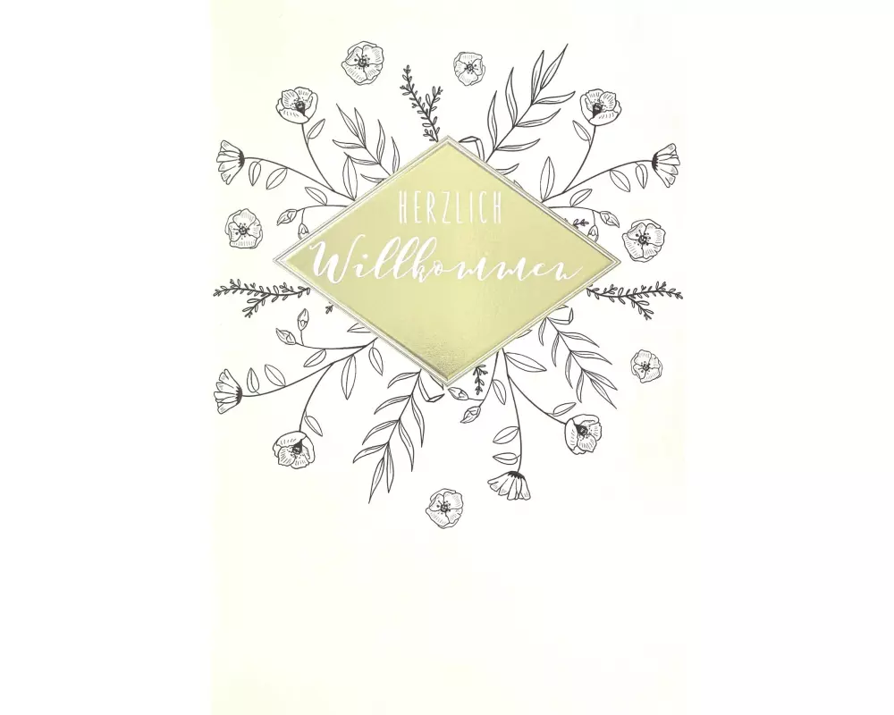 ABC Glückwunschkarte Wilkommen B6