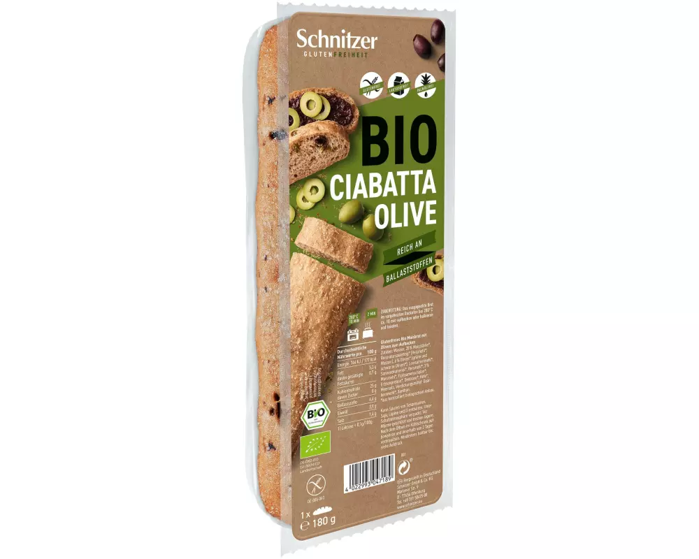 Schnitzer Bio Ciabatta Olive glutenfrei 180 g