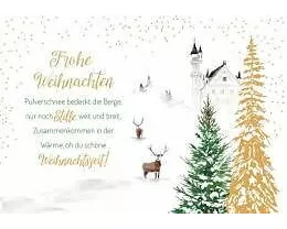 Doppelkarte. Green Karma X-MAS - Märchenschloss im Winter