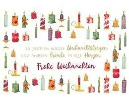 Doppelkarte. Green Karma X-MAS - Viele Weihnachtskerzen