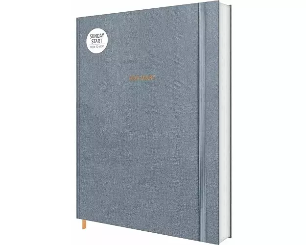 Sunday Start Charcoal A5 Diary 2024