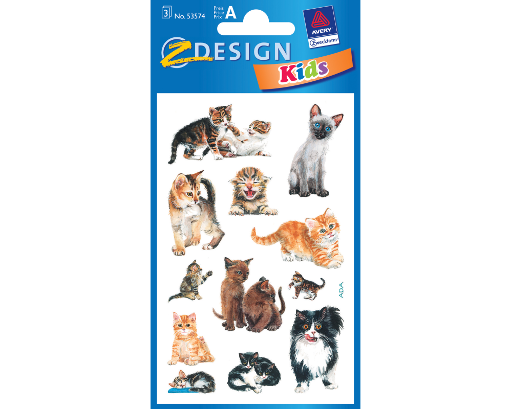 Z-DESIGN Sticker Kids 53574 Katzen 3 Stück