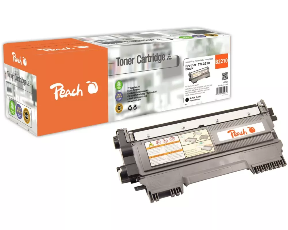 Peach Toner Brother TN-2210 Black