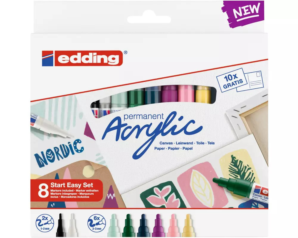 edding Acrylmarker Starter Set 8-teilig