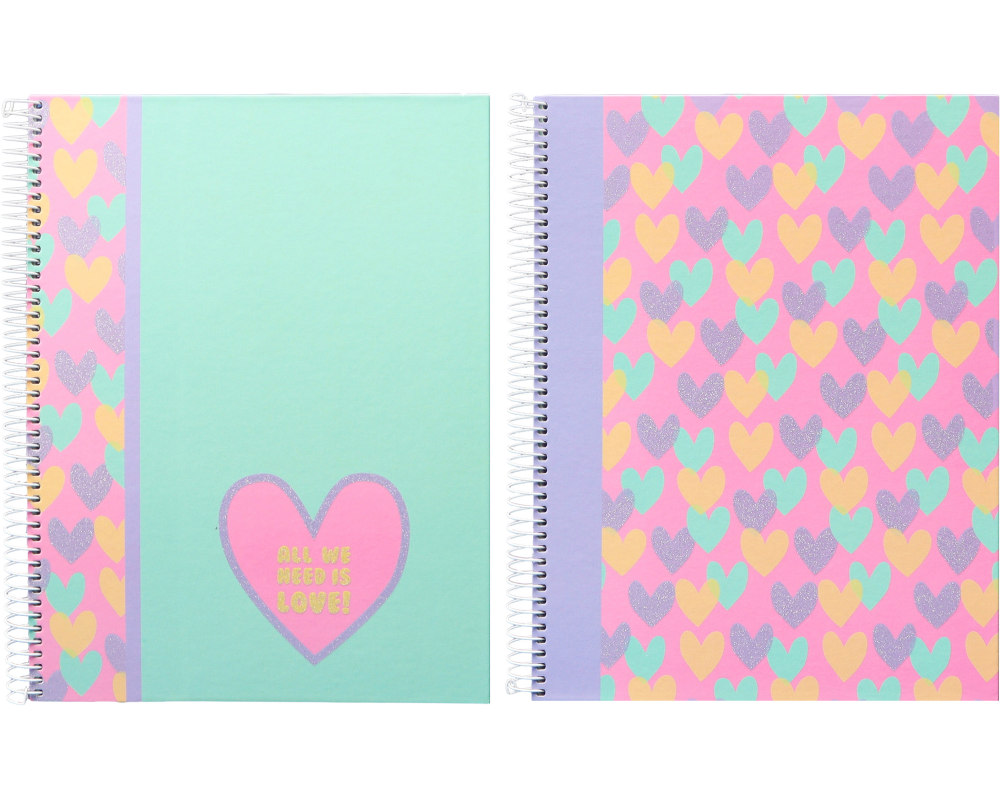 ANCOR Spiralbuch Hardcover A5 124217 B'Log Hearts, liniert 80BL