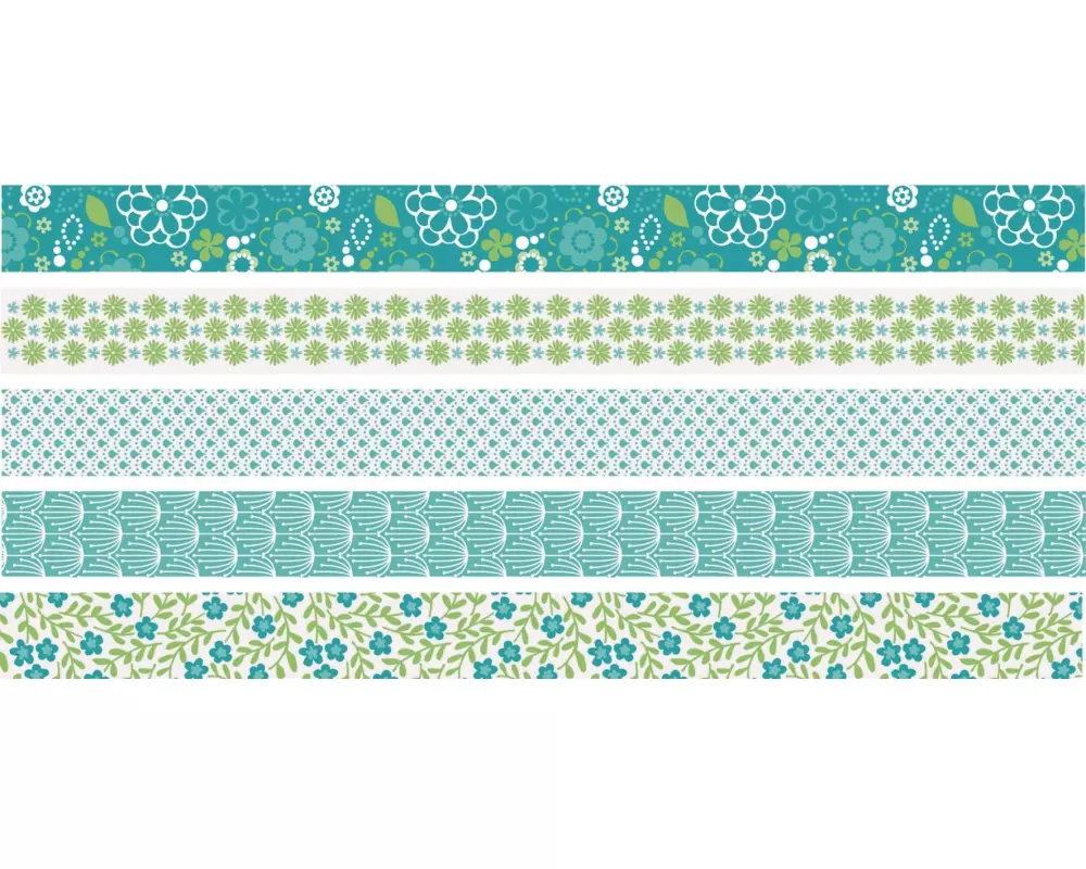 Heyda Washi Tape Blumen mini Grün