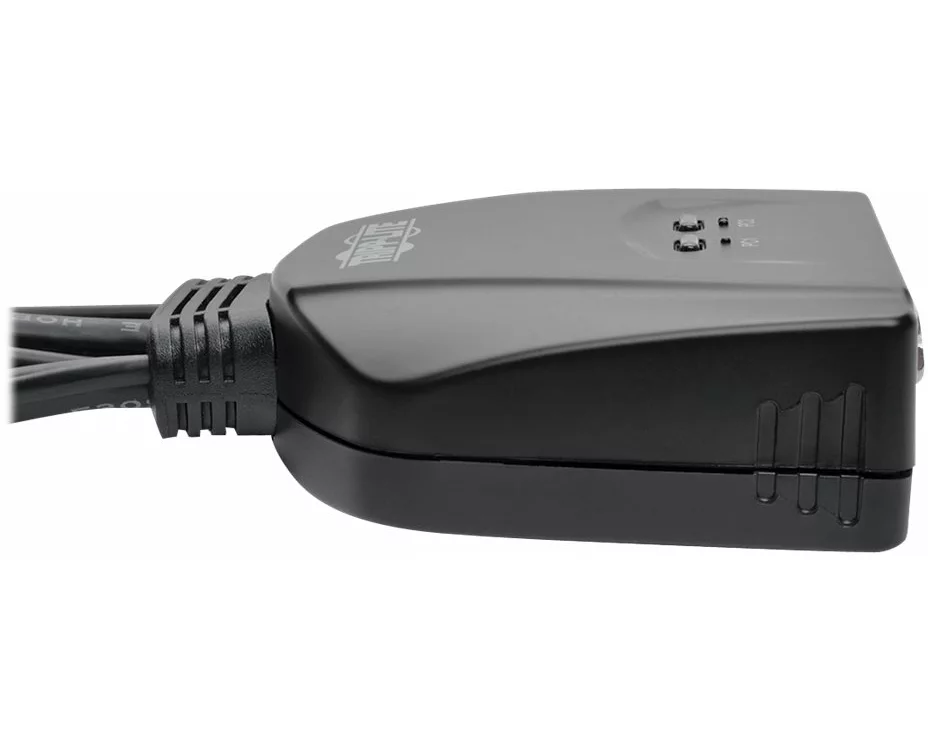 EATON TRIPPLITE 2-Port, USB/VGA Cable, KVM Switch, with Cables and USB Peripheral Sharing
