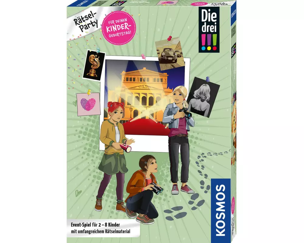 Kosmos Kinderspiel Die drei !!! Rätsel-Party -DE-