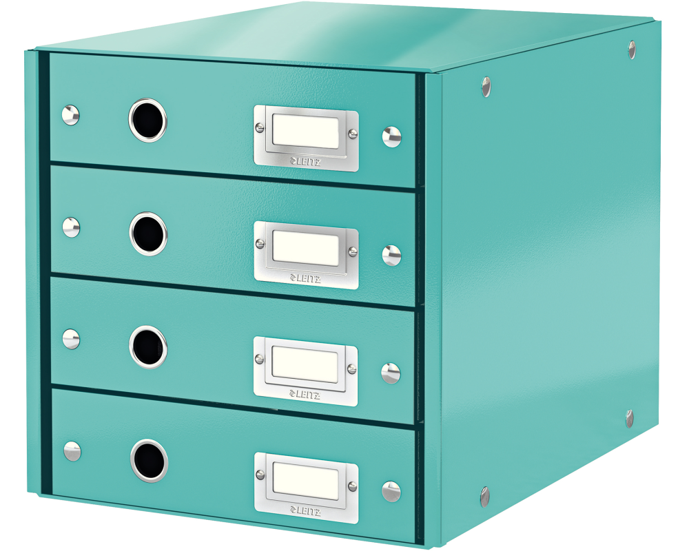 LEITZ Schubladenset Click & Store A4 60490051 eisblau 4 Schubladen