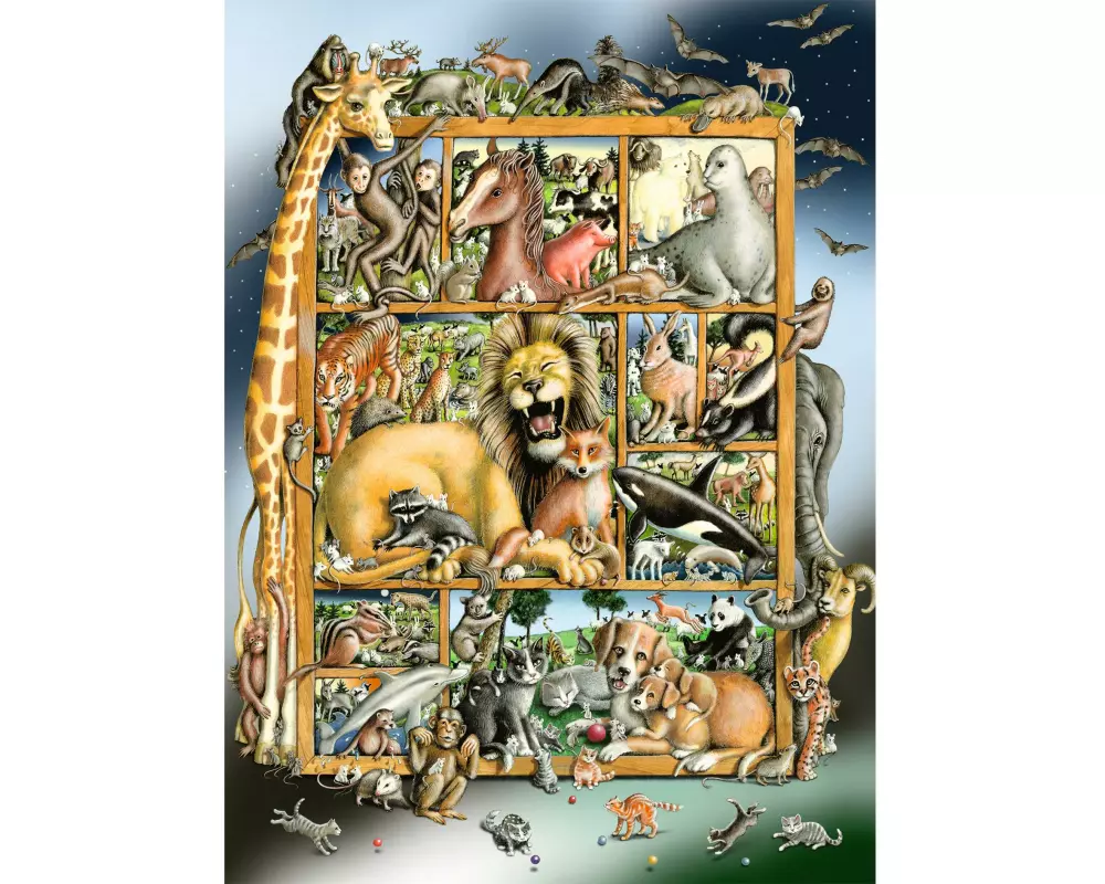 Ravensburger Puzzle Tiere im Regal 100 XXL Teile