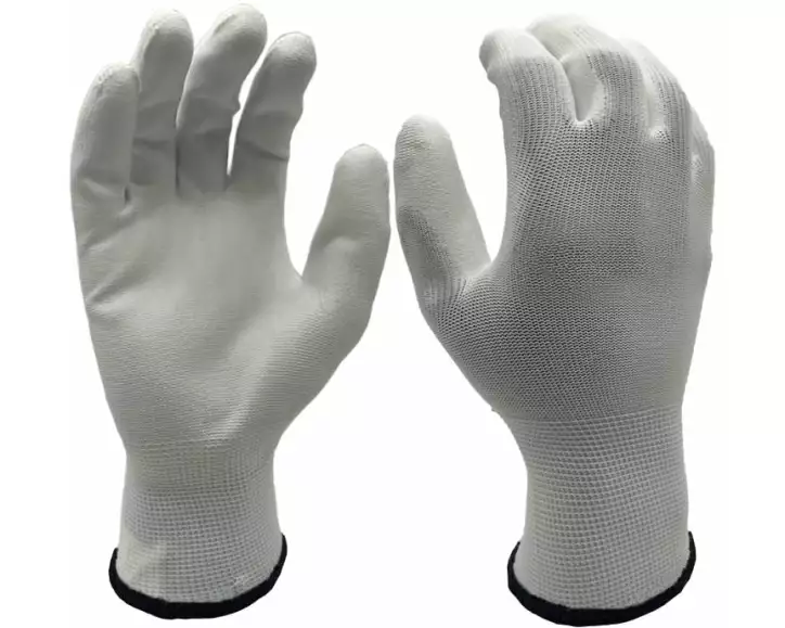 FTM Arbeitshandschuh Polyester, XL, Weiss, 12 Stück