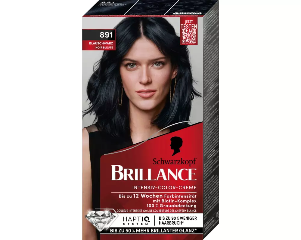 Schwarzkopf BRILLANCE Haarcoloration Brillance 891 Blau-Schwarz