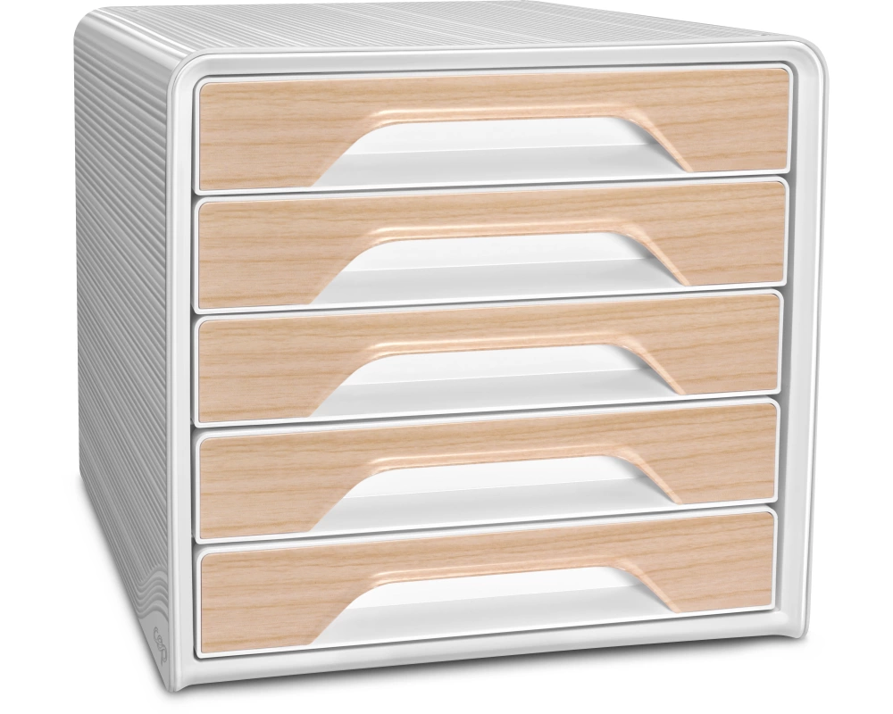 CEP Schubladenbox Smoove Silva 1071111021 5 Schubladen weiss/buche