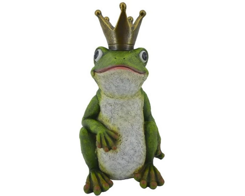 Dameco Dekofigur Froschkönig sitzend 14 x 15 x 32 cm