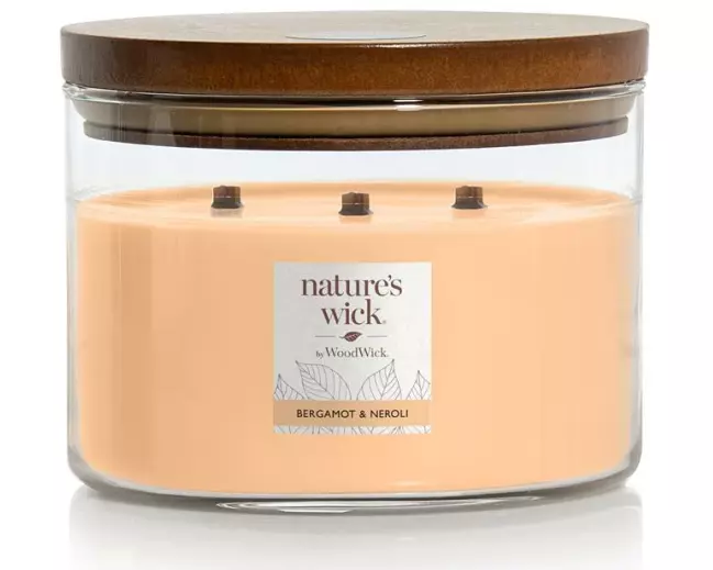 Woodwick Duftkerze Natures Wick Bergamot & Neroli Large Tumbler