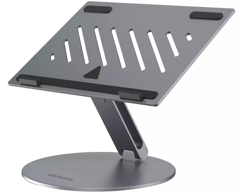 4smarts Laptop/Tablet Ständer ErgoPro + USB-C Dock, Grau 17 "