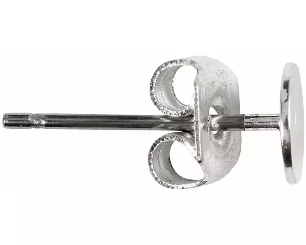 Creativ Company Ohrring 13 mm Versilbert, 10 Stk.