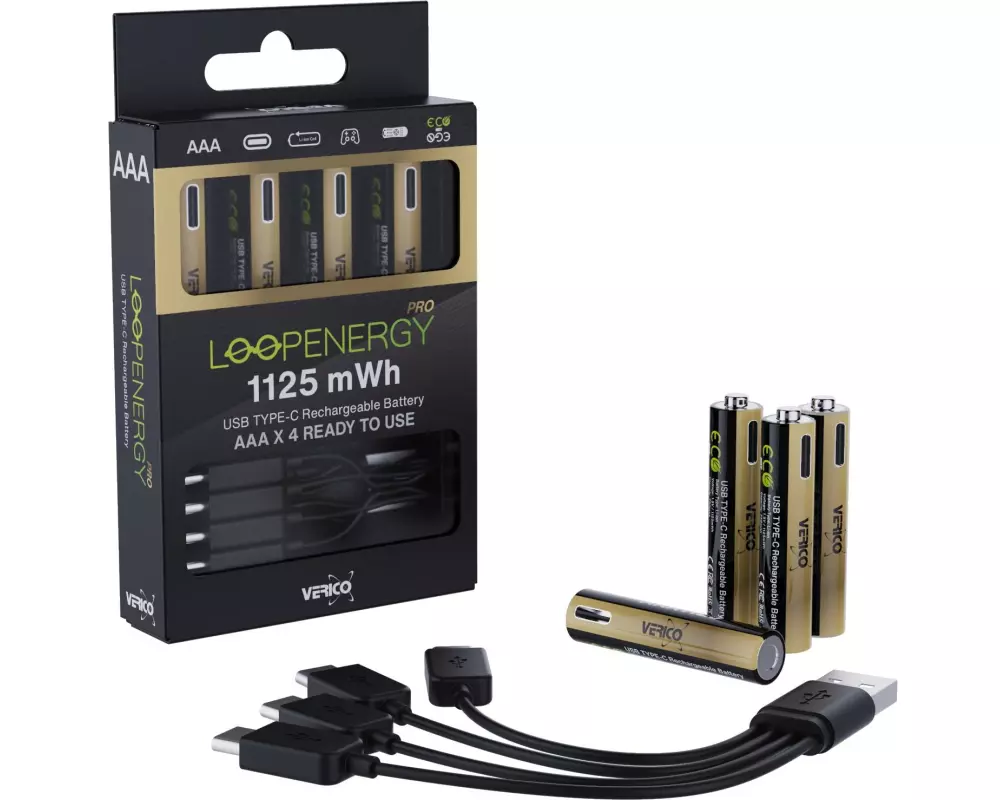 Verico Akku LoopEnergy Pro 750 mAh, 4 Stück