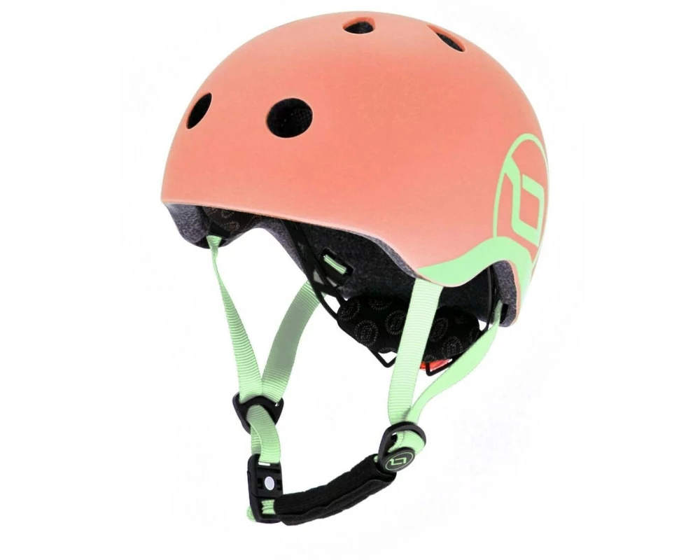 Scoot and Ride Kinderhelm Peach Orange/Grün, XXS-S