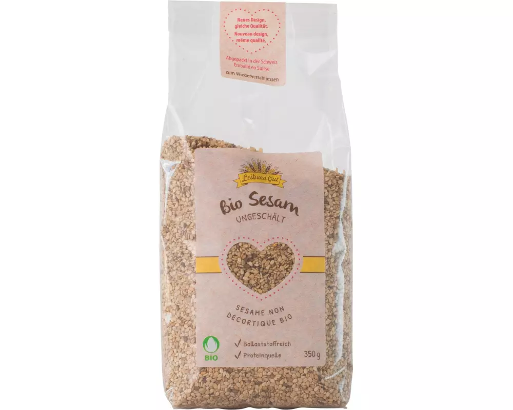 Leib und Gut Bio Sesam ungeschält 350 g