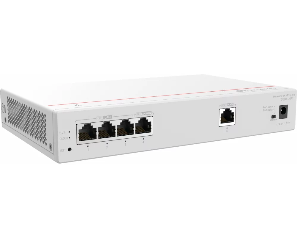 HUAWEI Router S380-L4P1T 1xGE WAN 4xGE LAN PoE+ 50W eKit Stock