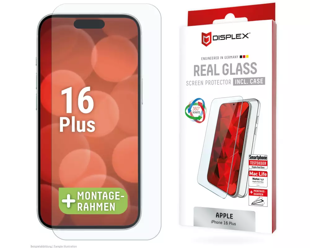 Displex 02002 Display-/Rückseitenschutz für Smartphones Klare Bildschirmschutzfolie Apple 1 Stück(e)