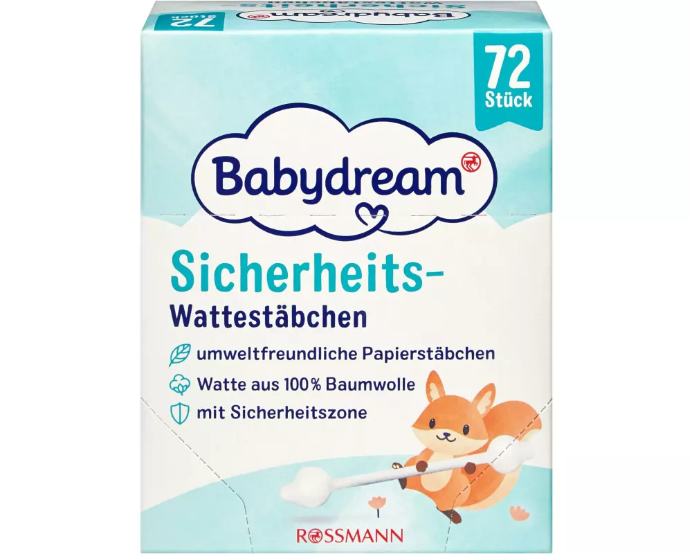 Babydream Baby-Wattestäbchen 72 Stück