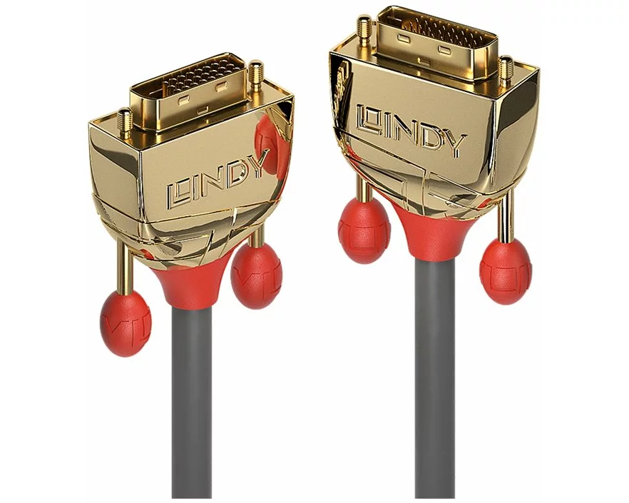 LINDY GOLD Video Cable, Dual Link, DVI-DVI M-M, 10m, grey, DVI-D
