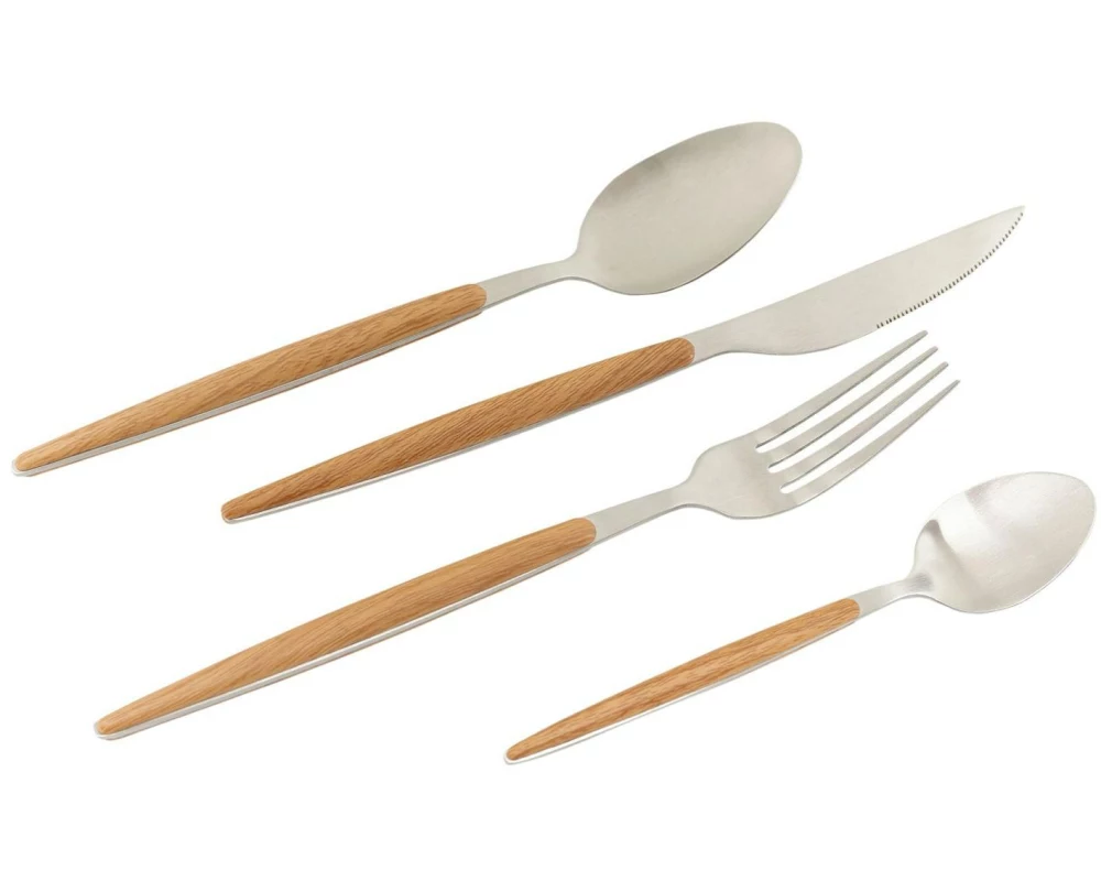 Kare Besteck-Set Paris Nature, 16-teilig, Nature / Silber Matt