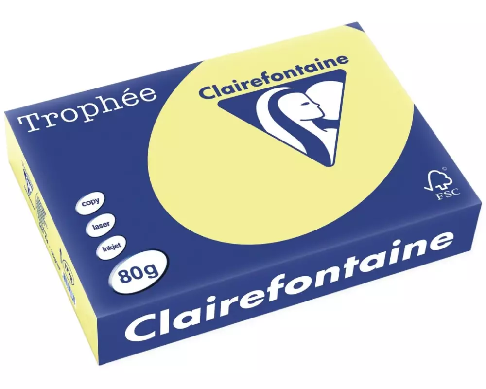 Clairefontaine Kopierpapier Trophée Colored Copy FSC A3, Gelb, 80 g/m²
