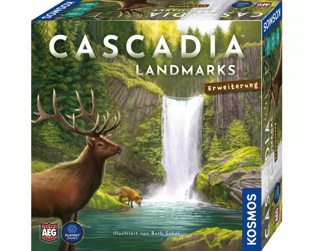 Kosmos Familienspiel Cascadia: Landmarks -DE-