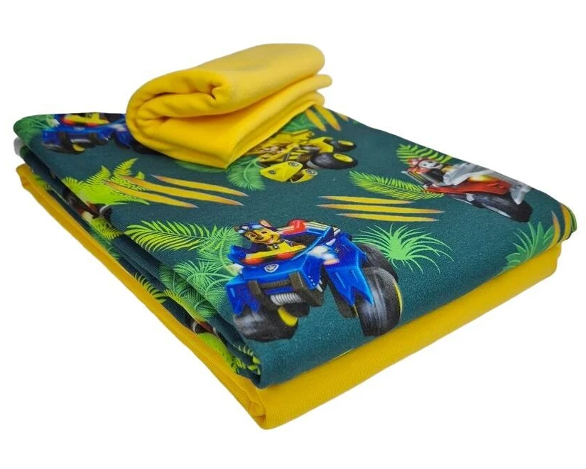 Stoffe Stoff Paw Patrol Dschungel 3-teilig Gelb, 2 x 1 m