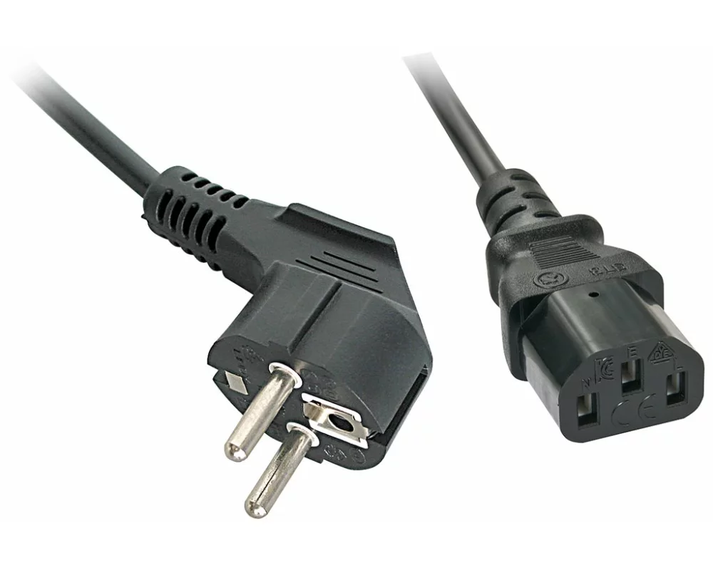 LINDY IEC-Mains lead 5m Schuko 2 Pin Plug to IEC C13